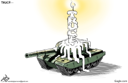 WAR TRUCE by Osama Hajjaj