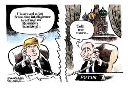 TRUMP BRIEFING ON RUSSIAN HACKING  by Jimmy Margulies