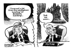 TRUMP BRIEFING ON RUSSIAN HACKING by Jimmy Margulies