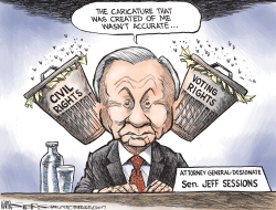 SESSIONS CARICATURE by Kevin Siers
