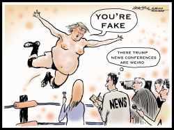 TRUMP FAKE NEWS CONFERENCE by J.D. Crowe