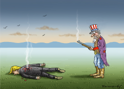 UNCLE SAM IN ACTION by Marian Kamensky