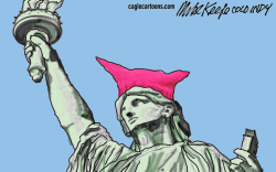 WOMEN'S MARCH  by Mike Keefe