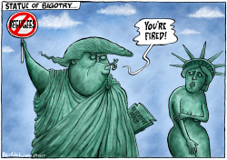 STATUE OF BIGOTRY by Brian Adcock