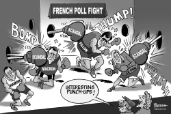 FRENCH POLL FIGHT by Paresh Nath
