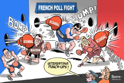 FRENCH POLL FIGHT  by Paresh Nath