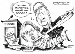 SEN WARREN SILENCED BY MCCONNELL by Dave Granlund