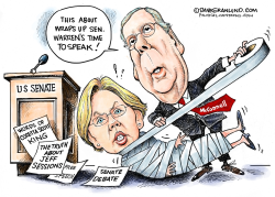 SEN WARREN SILENCED BY MCCONNELL  by Dave Granlund