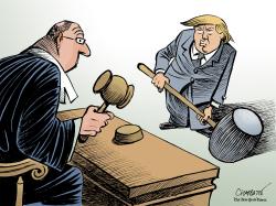 TRUMP VS THE JUDICIAL BRANCH by Patrick Chappatte