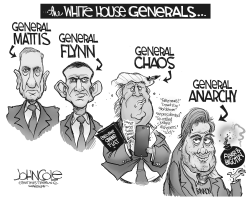 WHITE HOUSE GENERALS BW by John Cole