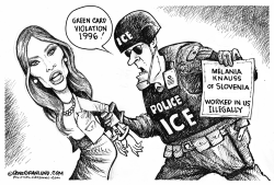 ICE ROUNDUP AND MELANIA by Dave Granlund