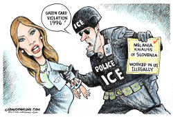 ICE ROUNDUP AND MELANIA  by Dave Granlund