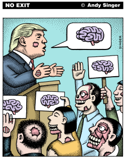 ZOMBIE TRUMP COLOR VERSION by Andy Singer