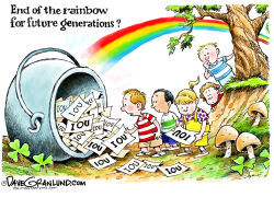 END OF RAINBOW IOUS  by Dave Granlund