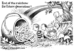 END OF RAINBOW IOUS by Dave Granlund