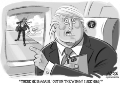 TRUMP SEES OBAMA EAVESDROPPING ON AIR FORCE ONE by RJ Matson