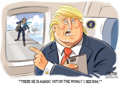 TRUMP SEES OBAMA EAVESDROPPING ON AIR FORCE ONE- by RJ Matson