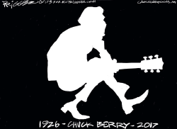 CHUCK BERRY -RIP by Milt Priggee
