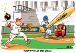 SENATOR MCCONNELL THROWS OUT THE FIRST PITCH TO END SENATE FILIBUSTERS- by RJ Matson