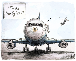 UNITED AIRLINES  by Adam Zyglis