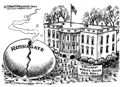 TRUMP WHITE HOUSE EGG ROLL by Dave Granlund