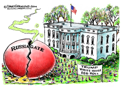 TRUMP WHITE HOUSE EGG ROLL  by Dave Granlund