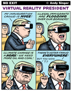 VIRTUAL REALITY PRESIDENT COLOR VERSION by Andy Singer
