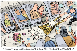 UNITED AIRLINES BUNNY by Rick McKee