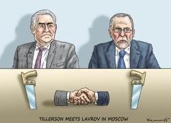 TILLERSON MEETS LAVROV IN MOSCOW by Marian Kamensky