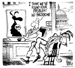 Democrats with No Backbone by Mike Lane