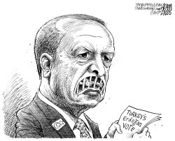 TURKISH PRESIDENT ERDOGAN by Adam Zyglis