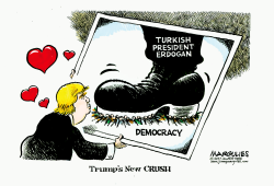 TRUMP AND TURKISH PRESIDENT ERDOGAN  by Jimmy Margulies
