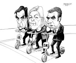 FRENCH PRESIDENTIAL RACE CANDIDATES by Petar Pismestrovic