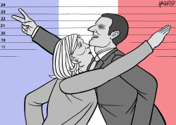 FIRST BALLOT IN FRANCE by Rainer Hachfeld
