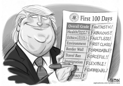 FIRST 100 DAYS REPORT CARD by R.J. Matson
