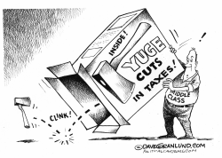 MIDDLE CLASS TAX CUTS by Dave Granlund