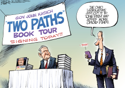 LOCAL OH KASICH BOOK TOUR by Nate Beeler