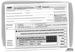 PROTOTYPE OF IRS FORM 1040TRUMP POSTCARD by R.J. Matson