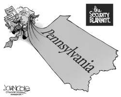 TRUMP AND PENNSYLVANIA BW by John Cole