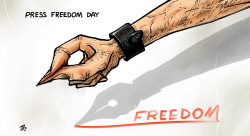 WORLD PRESS FREEDOM DAY by Emad Hajjaj