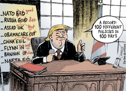 100 DAYS OF TRUMP by Patrick Chappatte
