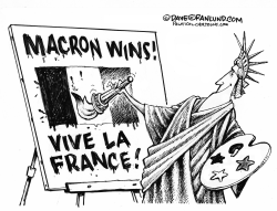 MACRON WINS IN FRANCE by Dave Granlund