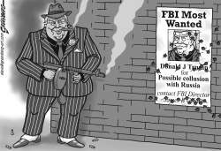 FBI WANTED GANGSTER BW by Steve Greenberg