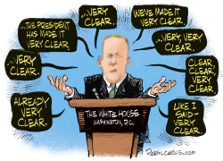 SEAN SPICER - VERY CLEAR by Daryl Cagle