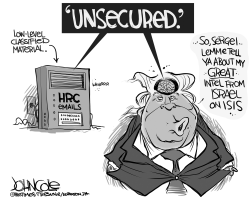 UNSECURED BRAIN BW by John Cole