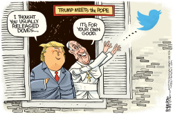 TRUMP MEETS THE POPE by Rick McKee