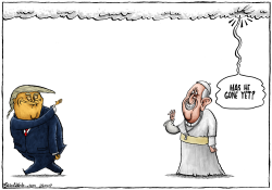 TRUMP MEETS POPE by Brian Adcock