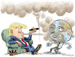 TRUMP AND THE WORLD ON CLIMATE by Daryl Cagle