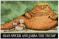 SPICER AND JABBA,  by Randy Bish