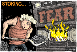 TRUMP STOKING FEAR by Monte Wolverton